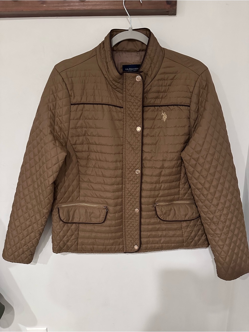 U.S. Polo Assn. Quilted Brown Women's Puffer Jacket